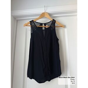 Black Mesh Top
